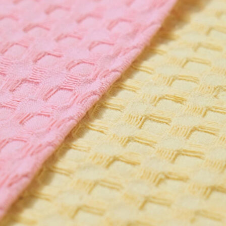 Yenidoğan Bebek Battaniyesi, Organik %100 Pamuk Bebek Pikesi, Alt açma, Çok Amaçlı Örtü, Dört Mevsim, Taşınabilir, Hediyelik Anne Bebek Ürünü, Pembe-Sarı, 75x75 cm, Kupu&Kupu