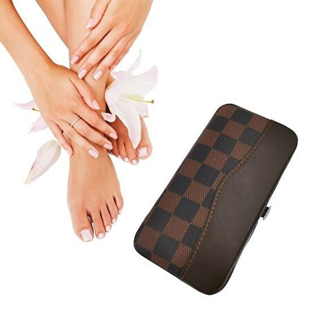 Çantalı Manikür Pensi Profesyonel ve Manikür Pedikür Seti 13 Parça Tırnak Eti İtici Ve Cımbı