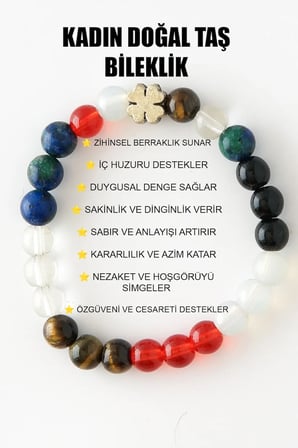 Perlavita Sertifikalı Kadın Bilekliği Doğal Taş