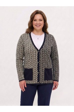 ÇELİK ÖRGÜ KLASİK LEOPAR DESEN TRİKO CEKET