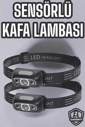 Kafa Lambası Kamp Lambası Led Işık Şarjlı Ayarlanabilir