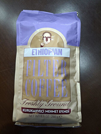 Kurukahveci Mehmet Efendi Ethiopian Filtre Kahve Öğütülmüş 250 Gr X 4 Adet
