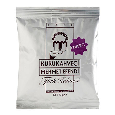 Kurukahveci Mehmet Efendi Kafeinsiz Türk Kahvesi 50 Gr