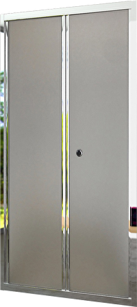 Durul Duşakabin Ön Cephe Katlanır Akordion Kapı Buzlu - 89 cm