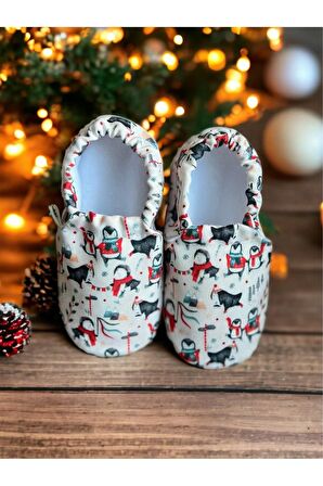 Penguen Kışı Organik Pamuk Kreş-Ev Patiği