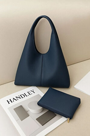 Soft Deri Hobo Çanta & Cüzdan Seti