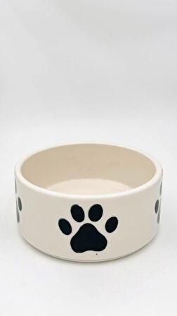 Seramik Kedi Ve Köpek Mama Su Kabı - 2 Adet (12.5 CM, 400 ML)