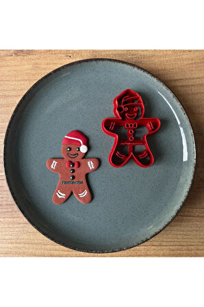 Just3dprintings Noel Şapkalı Gingerbread Kurabiye Kalıbı