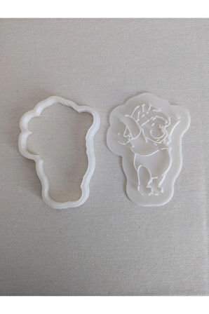 Just3dprintings Noel Şapkalı Winnie The Pooh Kurabiye Kalıbı