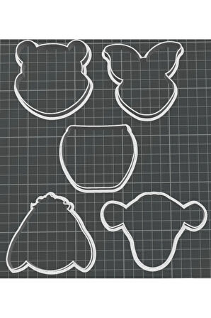 Just3dprintings Winnie The Pooh Karakterleri Kurabiye Kalıbı Seti