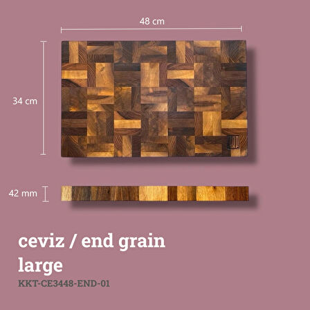 Kesme Tahtası Ceviz (End Grain) Large