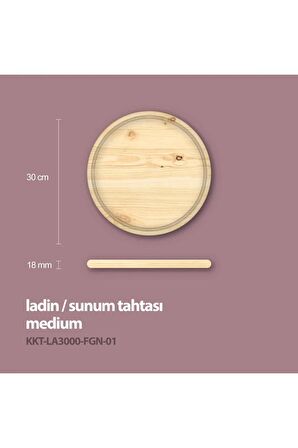 KAF AhşapSunum Tahtası Ladin Medium