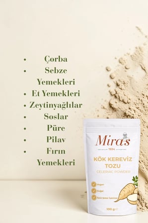 Kök Kereviz Tozu - 100 g - Doğal Sebze Tozu