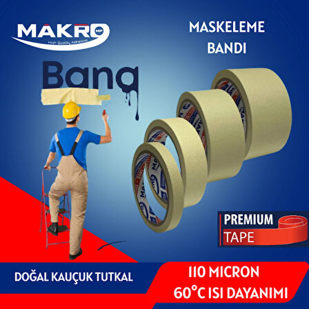 Maskeleme Bandı 48Mmx25Mt Kağıt Bant