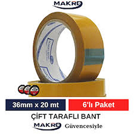  ÇİFT TARAFLI FİLMİK BANT 36MM X 20 MT