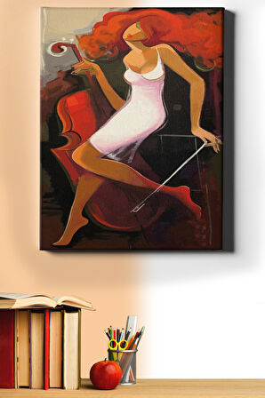 Sayılarla Boyama Seti Kasnaklı Kemancı Kız 2 50 X 65 Cm