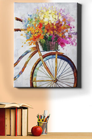 Sayılarla Boyama Seti Kasnaklı Çiçekli Bisiklet 40 X 50 Cm