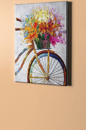 Sayılarla Boyama Seti Kasnaklı Çiçekli Bisiklet 60 X 75 Cm