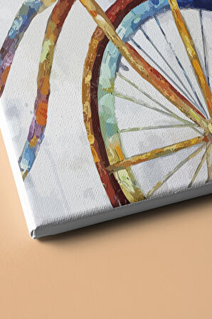 Sayılarla Boyama Seti Kasnaklı Çiçekli Bisiklet 60 X 75 Cm