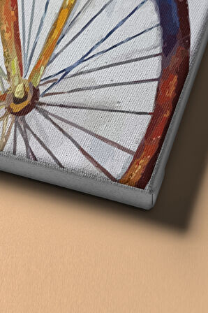 Sayılarla Boyama Seti Kasnaklı Çiçekli Bisiklet 60 X 75 Cm