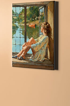 Sayılarla Boyama Seti Kasnaklı Yalnız Ama Huzurlu 60 X 75 Cm