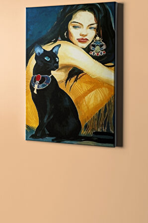 Sayılarla Boyama Seti Kasnaklı Bastet Ve Mısır Prensesi 40 X 50 Cm