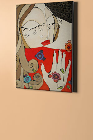 Sayılarla Boyama Seti Kasnaklı Sevgili 60 X 75 Cm