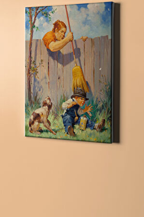 Sayılarla Boyama Seti Kasnaklı Bahçedeki Yaramaz 40 X 50 Cm