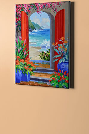 Sayılarla Boyama Seti Kasnaklı Huzura Açılan Kapı 50 X 65 Cm