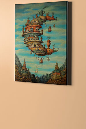 Sayılarla Boyama Seti Kasnaklı Başka Gezegende Yaşam 60 X 75 Cm