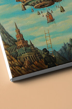 Sayılarla Boyama Seti Kasnaklı Başka Gezegende Yaşam 60 X 75 Cm