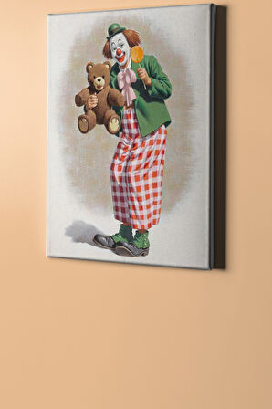 Sayılarla Boyama Seti Kasnaklı Palyaço Ve Oyuncak Ayısı 50 X 65 Cm