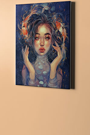 Sayılarla Boyama Seti Kasnaklı Balık Kadını 2 60 X 75 Cm