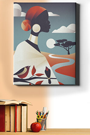 Sayılarla Boyama Seti Kasnaklı Bir Afrikalı 40 X 50 Cm