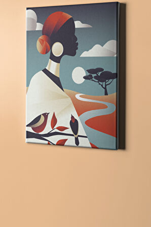 Sayılarla Boyama Seti Kasnaklı Bir Afrikalı 40 X 50 Cm