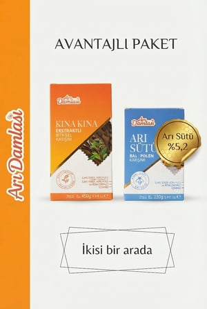 Arı Damlası 2'li Macun Setleri – Kına kına'lı-Arı sütü-Bal-Polen İçerikli Macun