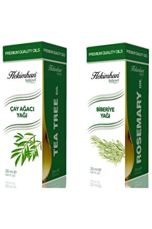 Çay Ağacı Yağı 20 ml ve Biberiye Yağı 20 ml