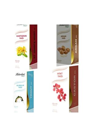 Kantaron 50 ml ve Argan 50 ml ve Alabalık 50 ml ve Hint 50 ml
