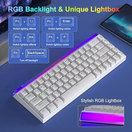 RGB Işıklı Gaming Oyuncu Klavyesi - Kompakt Kablolu Mekanik Hisli Klavye, Renkli LED Aydınlatmalı, Türkçe Q Klavye