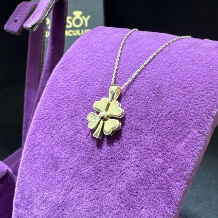 14 Ayar Altın Kolye Yonca Özel Tasarım 2.64gr Kadın Hediye Paksoy