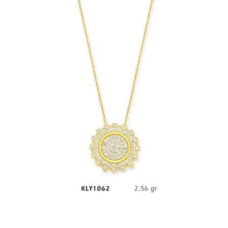 Taşlı Yuvarlak Fantezi Kolye