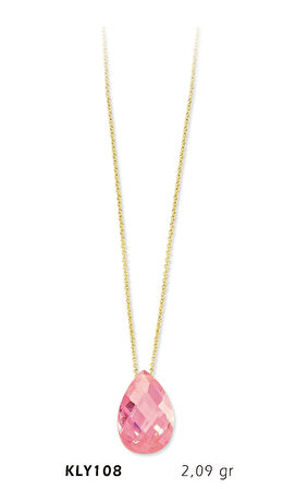 Pembe Taşlı Kolye