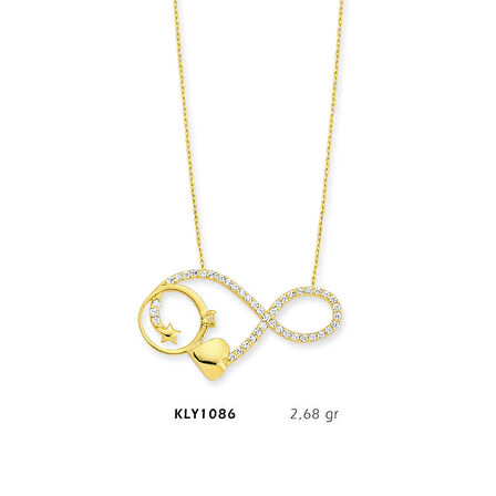 Kalp Sonsuzluk Kolye