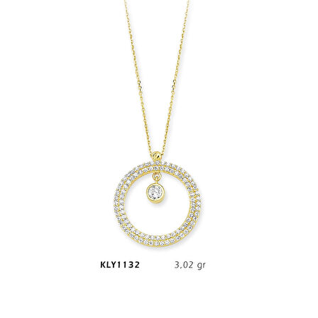 Yuvarlak Taşlı Kolye