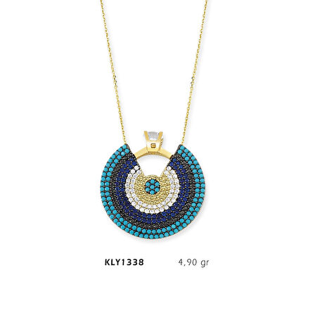 Tektaşlı Yuvarlak Kolye