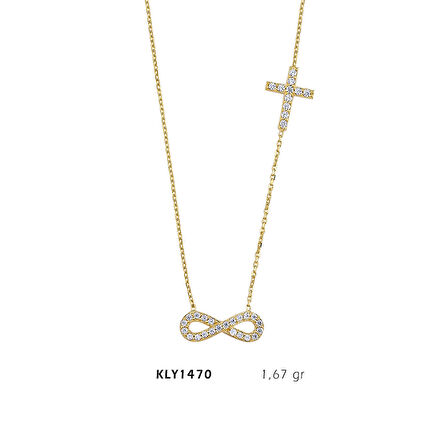 Sonsuzluk Haçlı Kolye