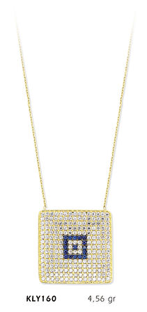 Yuvarlak Taşlı Nazar Boncuk Kolye