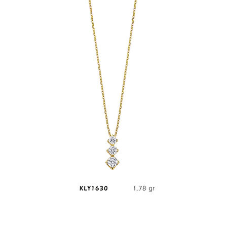 Üç Tektaşlı Kolye