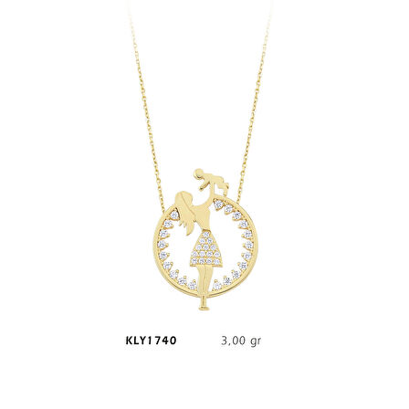 Anne Bebek Figürlü Kolye