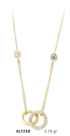 Birbirine Geçmeli Zarif Kolye